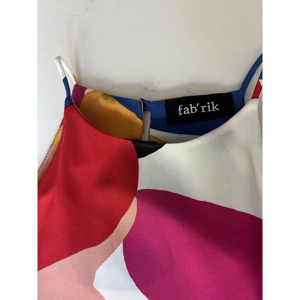 Fa’brik Tyche Colorful Sleeveless Mini Swing Dress Small - Picture 4 of 7